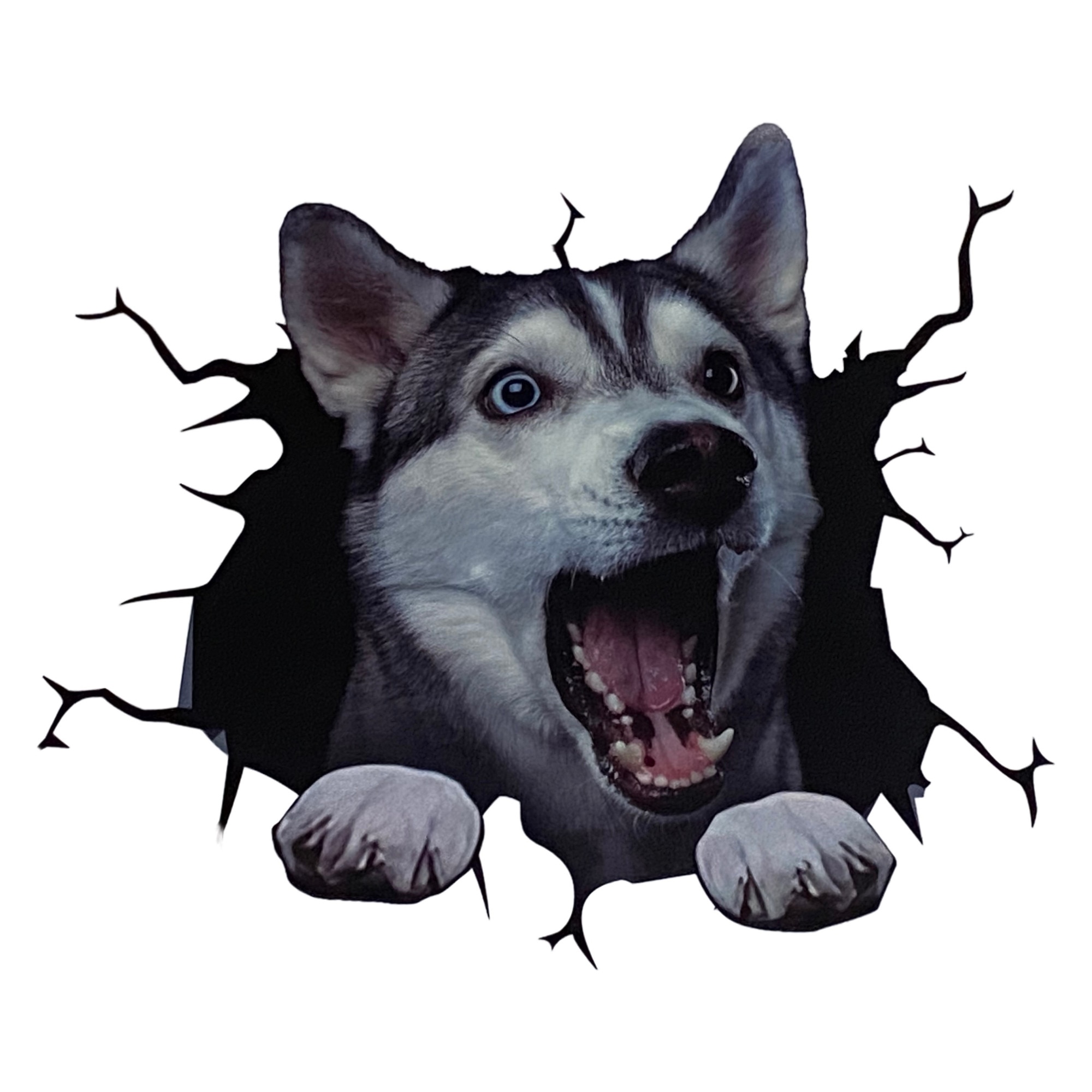 Imagine pentru Abtibild luneta auto Lup, tip Sticker, 30 x 30 cm