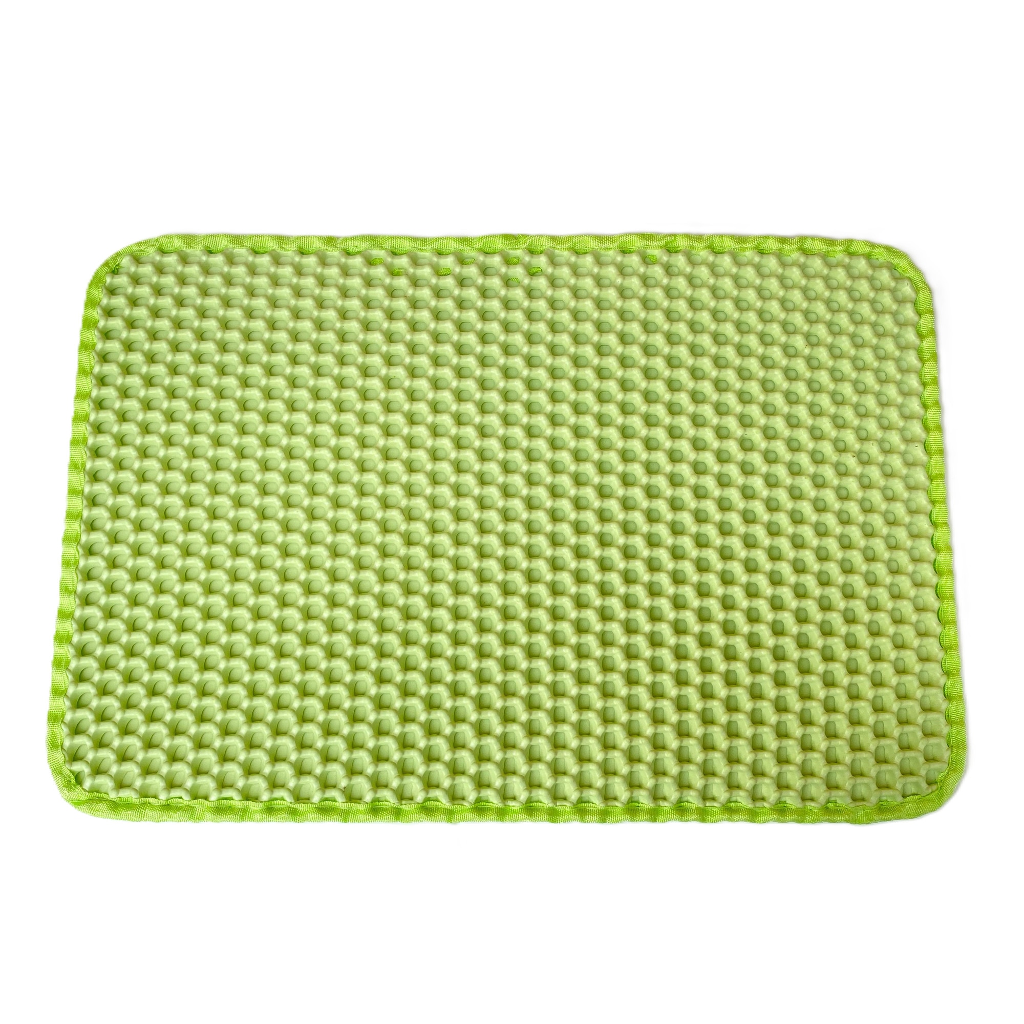 Imagine pentru Covor litiera cu strat dublu tip fagure pentru colectarea granulelor de nisip, lavabil si igienic, 45 x 30 cm, verde